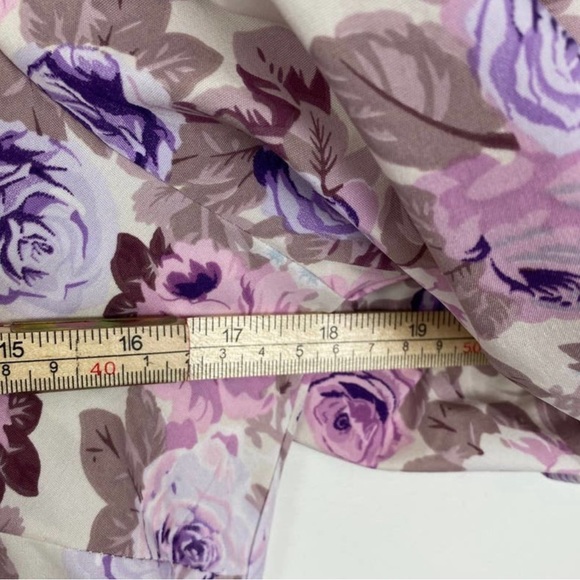 SHEIN VCAY Floral Print Twist Sweetheart Neck Puff Sleeve Bodycon Dress - Picture 7 of 9